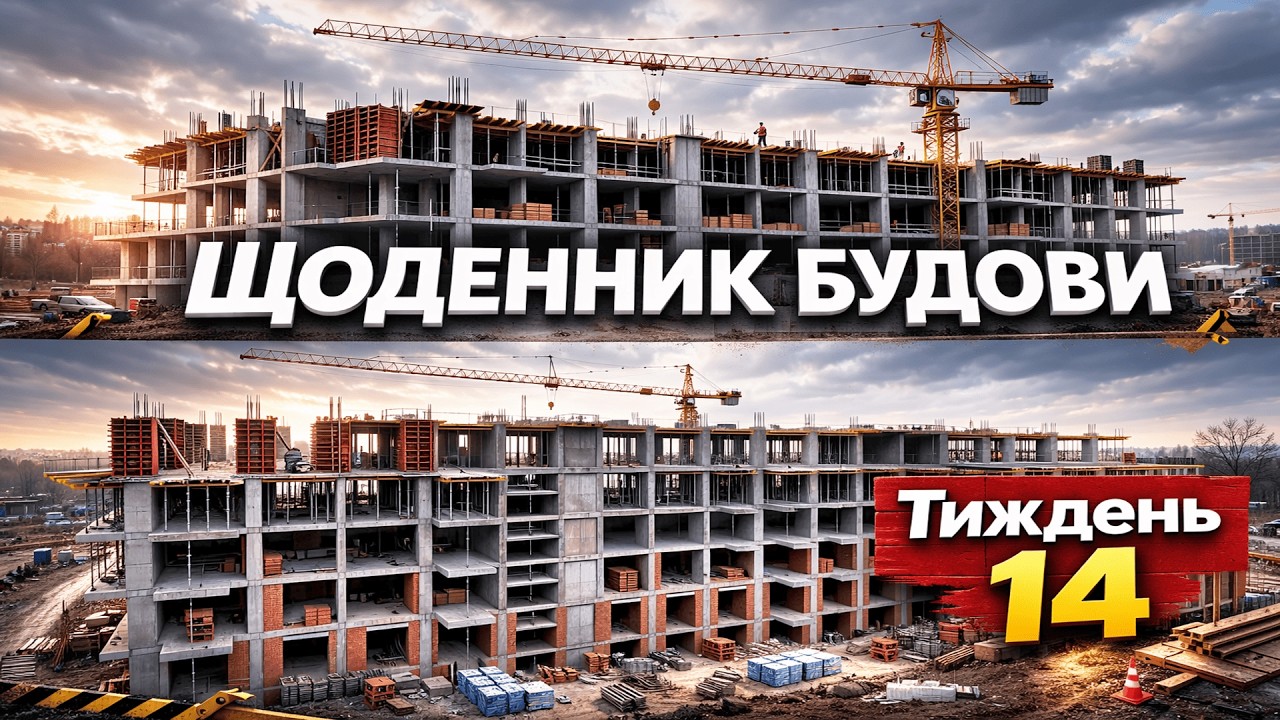 Щоденник БУДОВИ! Остання плита на 2-му будинку, гіпсова штукатурка на 7-му поверсі) Сюрприз!