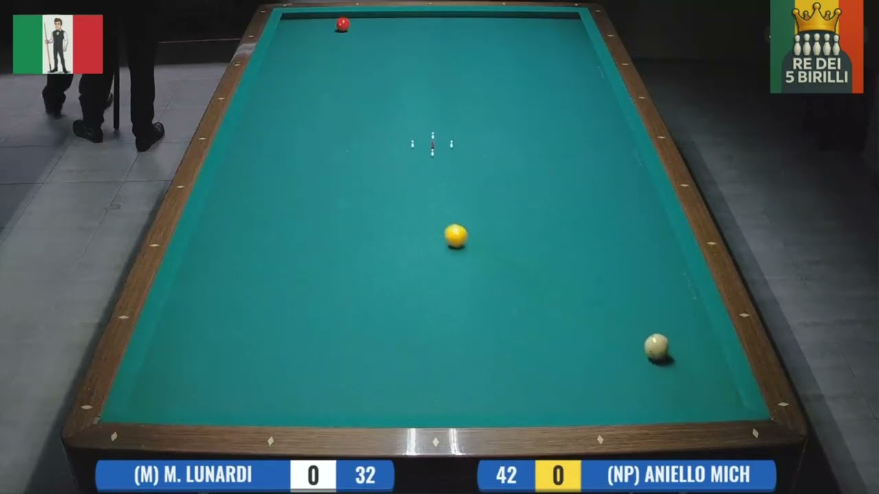 M. Lunardi (M) vs Aniello Mich (NP) | Parte 1 &ndash; Biliardo 5 Birilli 🎱🔥🇮🇹