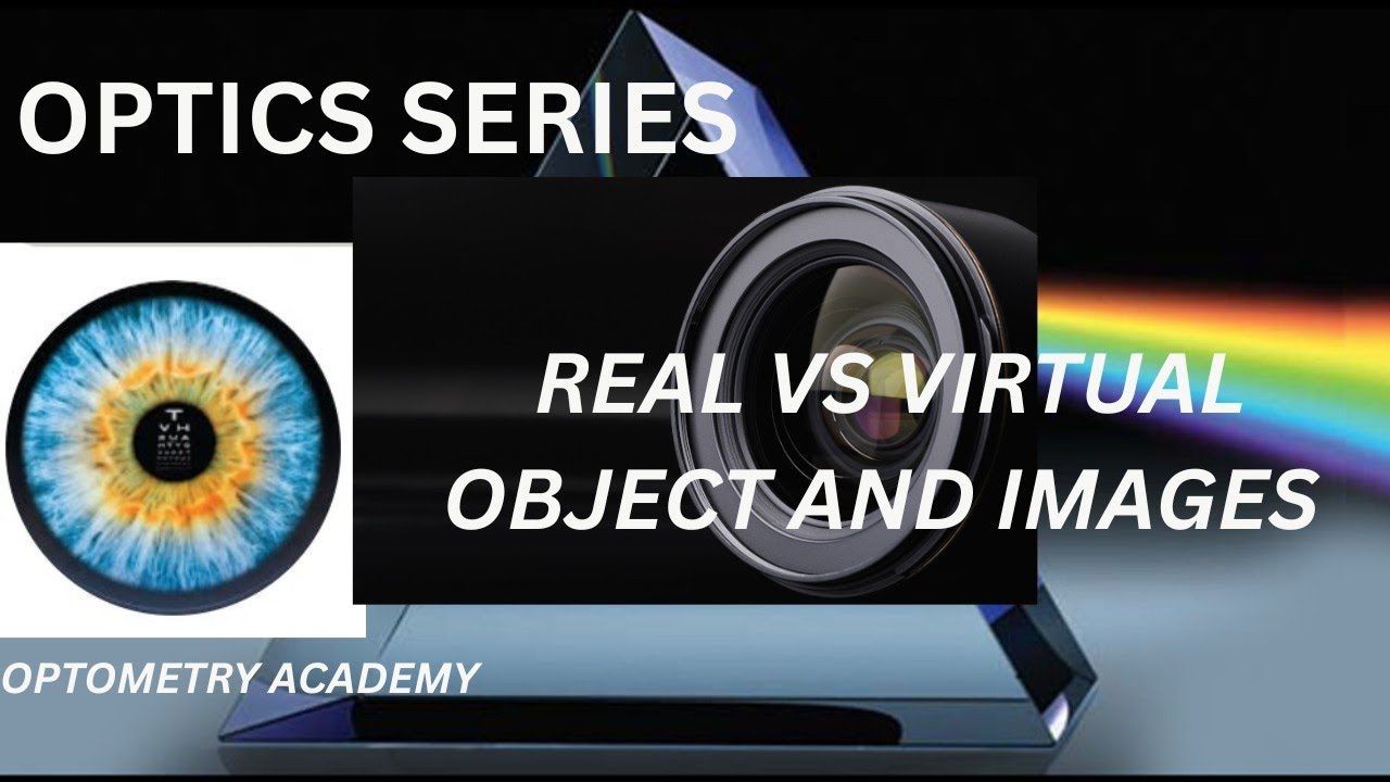 Real vs virtual objects and images and spaces optical images concept