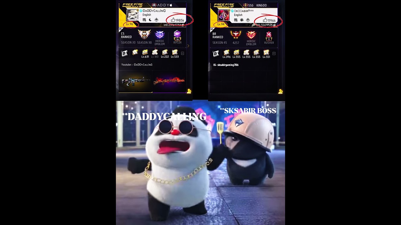 DADDYCALLING VS SK SABIR BOSS 😱 WAIT FOR END 😱 #shorts #freefireshorts #trending #viralvideo #ff
