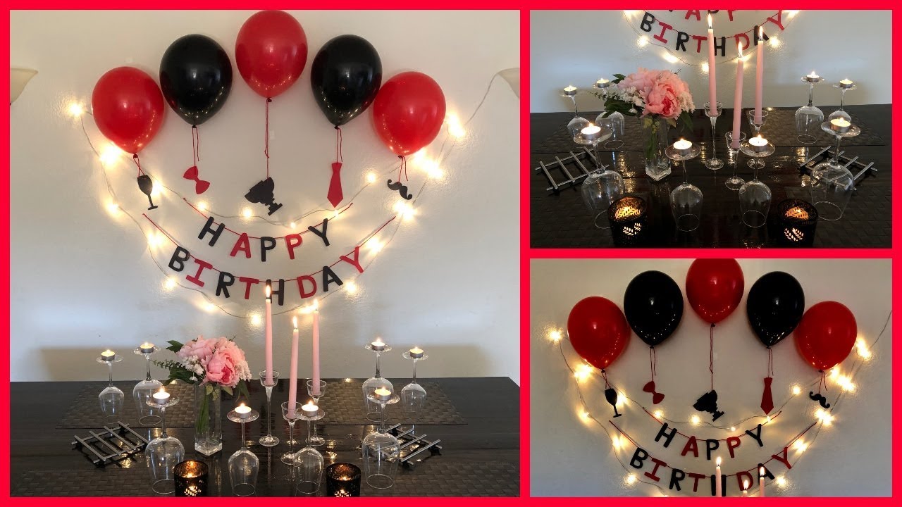 Easy Surprise Birthday Decoration For Husband - Party Decorations.
