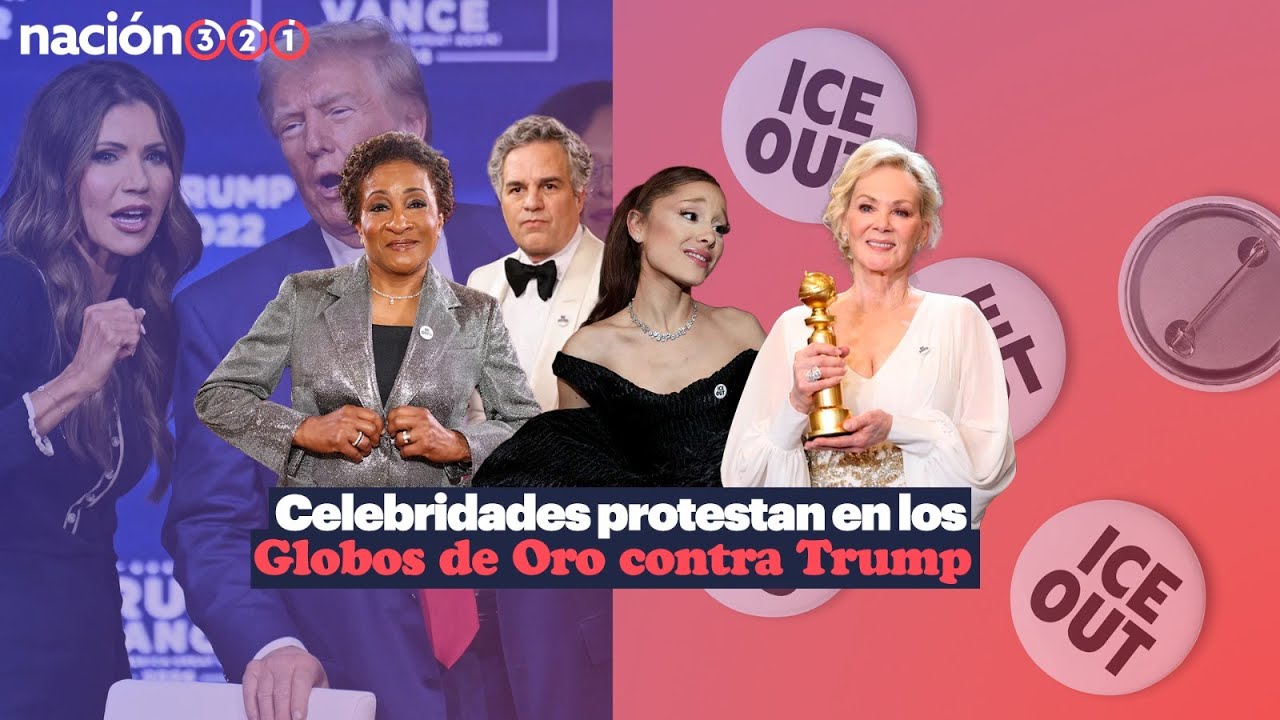 Celebridades protestan en los Globos de Oro contra Trump