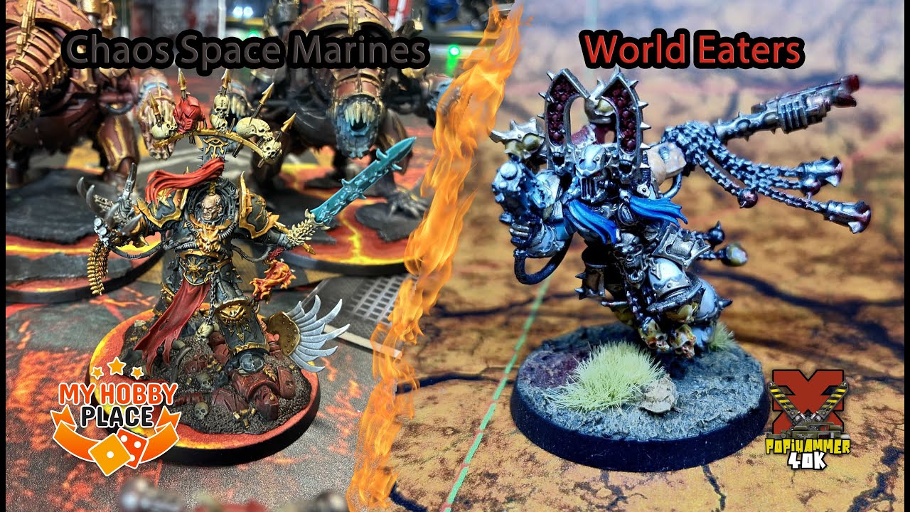 V10- Space marines du chaosd vs World eaters- warhammer 40k - 2000 pts