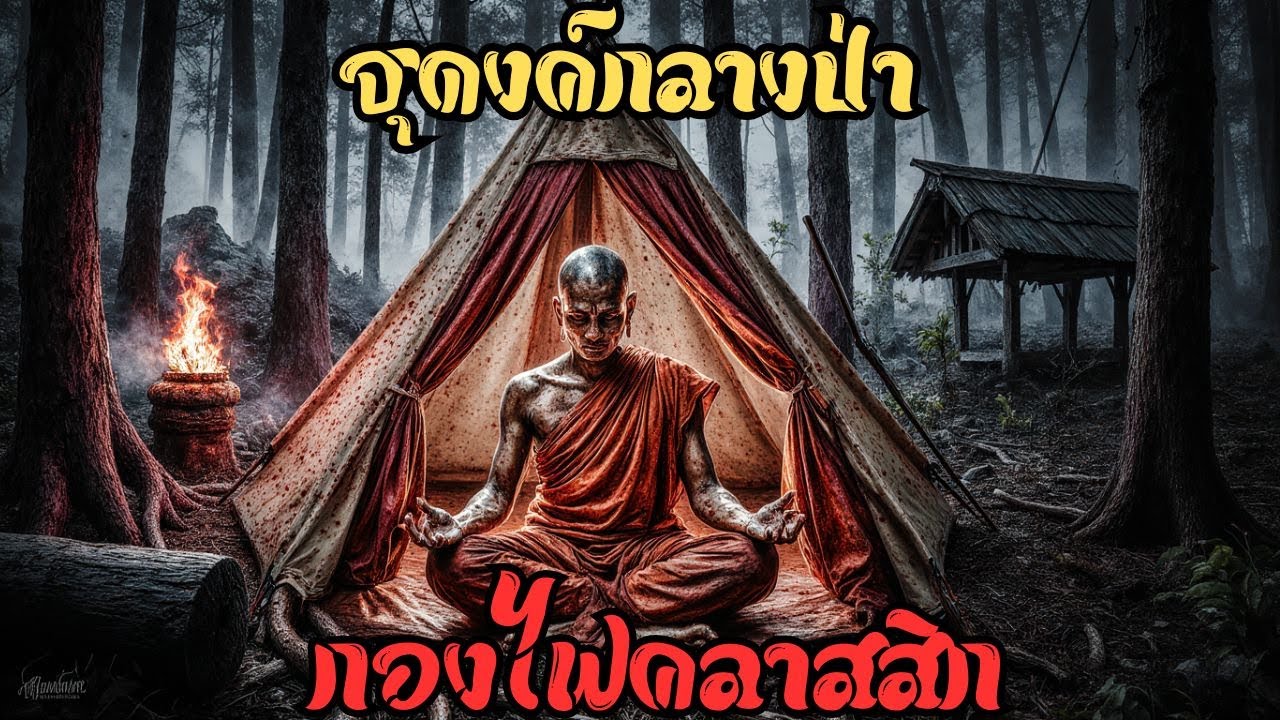 หลวงพ่อธุดงค์ปักกลดกลางป่า! กองไฟลุกโชน คลาสสิกชวนขนลุก
