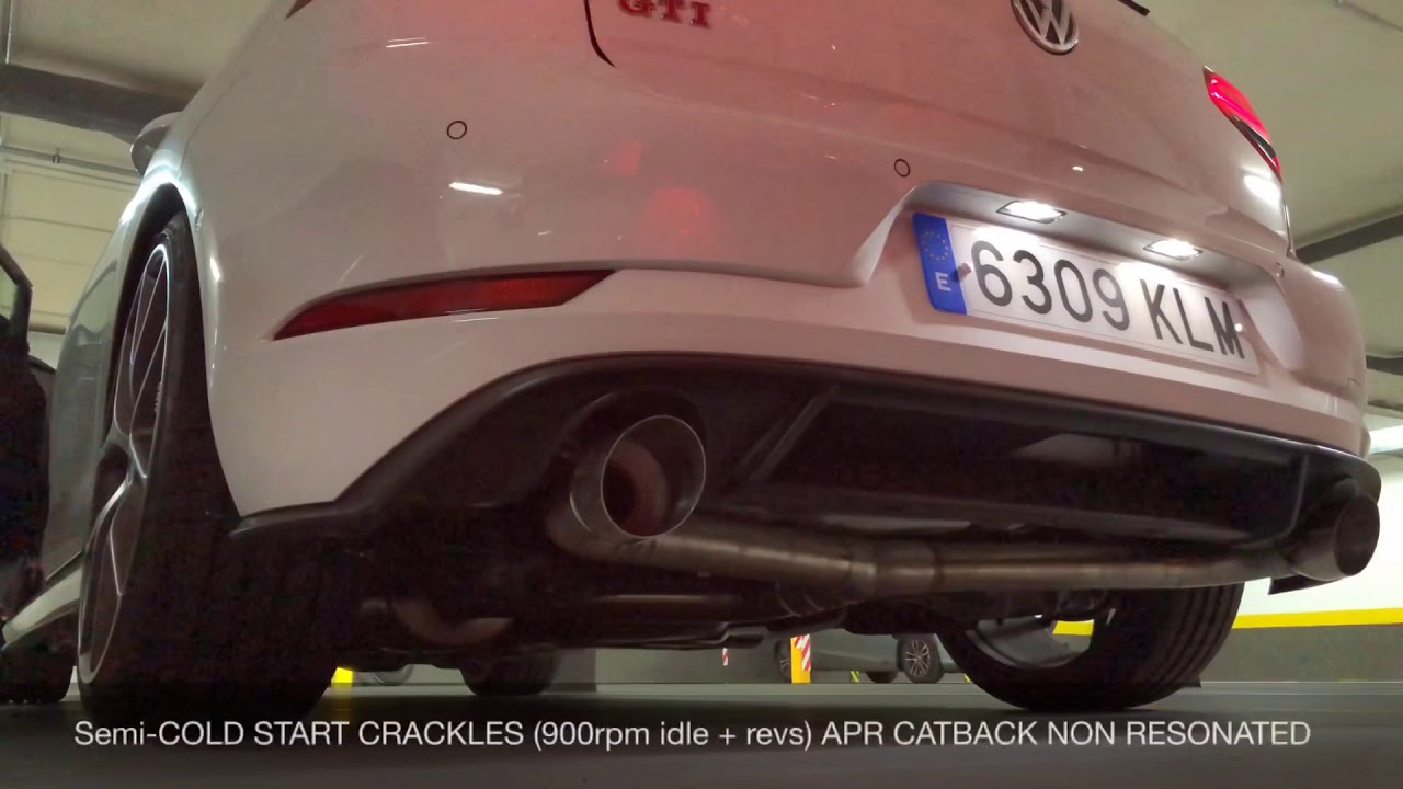 VW Golf GTI MK7.5 Performance APR CATBACK vs OEM Resonator Delete