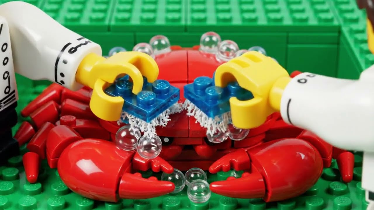 🐟🦀🐙Satisfying ASMR LEGO Cooking | Fish, Crab & Octopus Dish – Brick by Brick