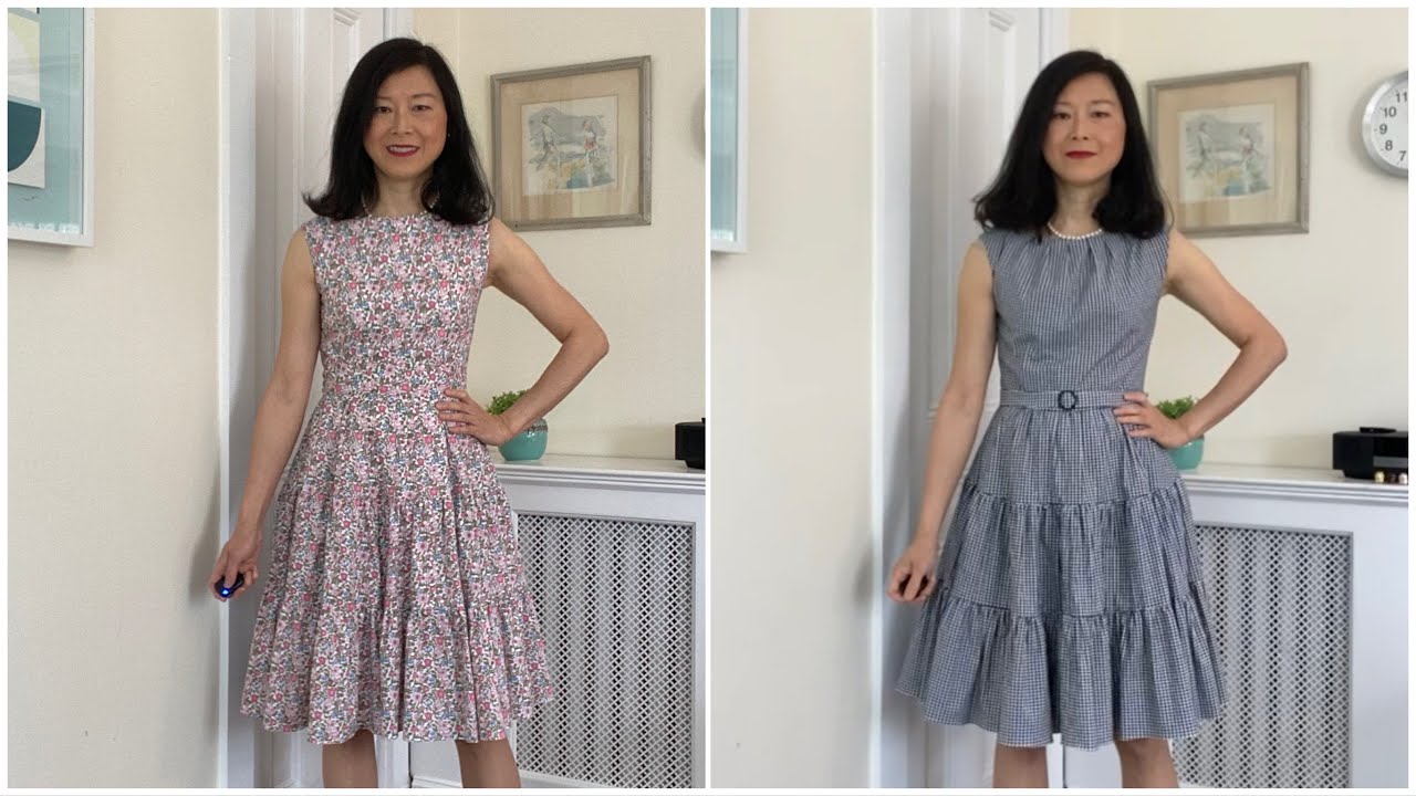 84. Flirty Sleeveless Summer Dresses with Tiered Gathered Skirts - Cotton Voile & Cotton Poplin