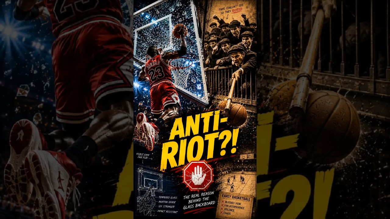 The Basketball Backboard Was an Anti-Riot Shield 😳#NBAFinals #BasketballHistory #SportsFacts#shorts