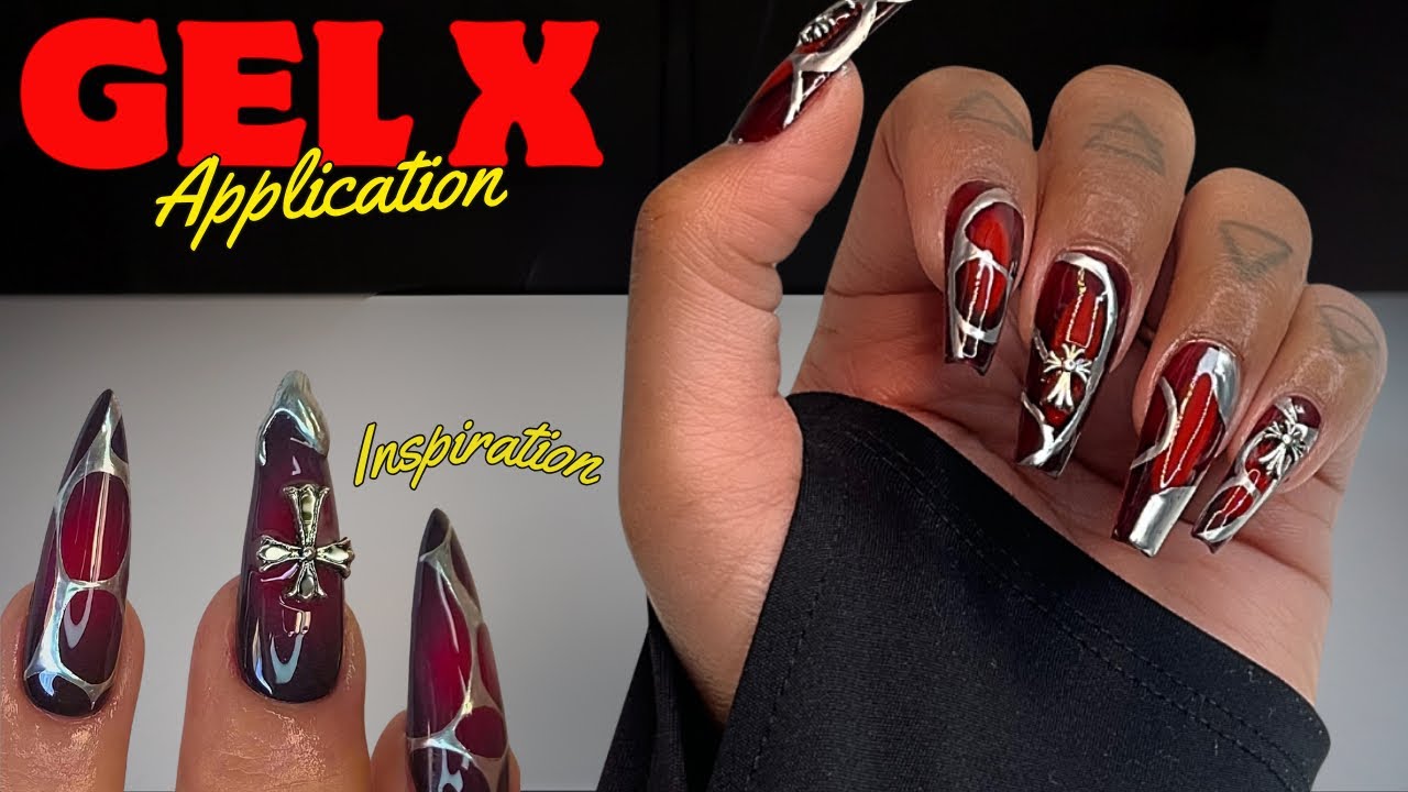 Trying Gel X Nail Kit From Amazon | Gel X Dupe | Chrome | Beginner Friendly Tutorial | Aillsa