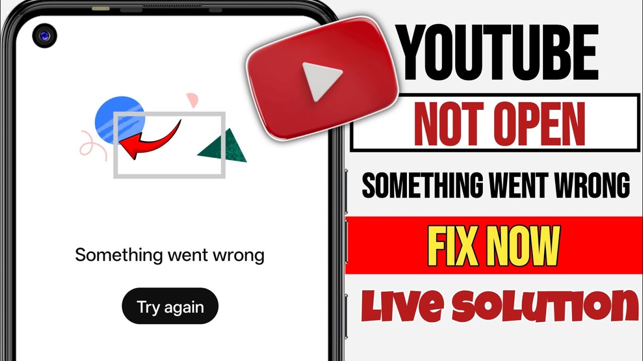 YouTube Something Went Wrong Problem Fix | YouTube Not Opening | Something Went Wrong YouTube