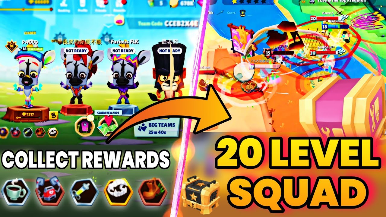 Zooba Live 20 Maxed All Character Solo Duo Trio Full Squad Gameplay