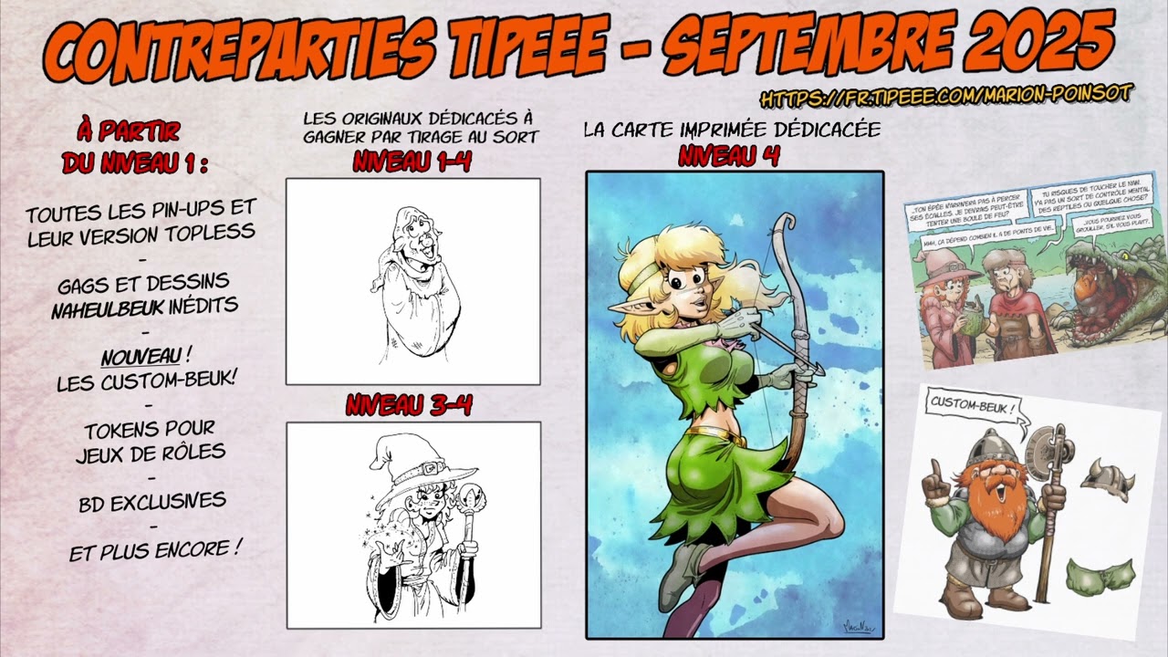 Contreparties Tipeee - septembre 2025 #naheulbeuk