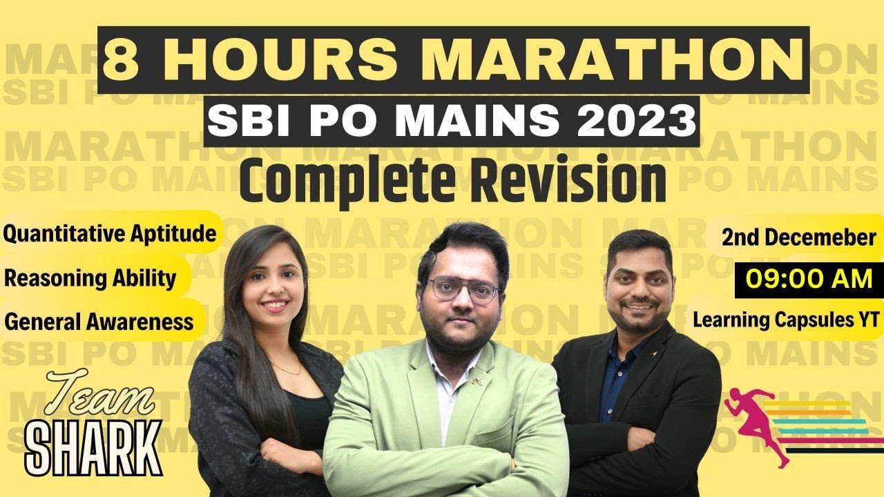 SBI PO Mains Marathon | SBI PO Mains 2023 Marathon | Harshal Sir | Smriti Mam | Kapil Sir Marathon