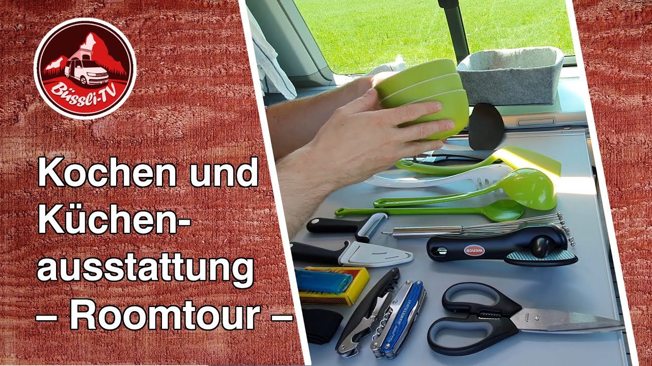 Küchenausstattung und Helferlein rund ums Kochen im Büssli | Roomtour | VW T6 California | #BüssliTV