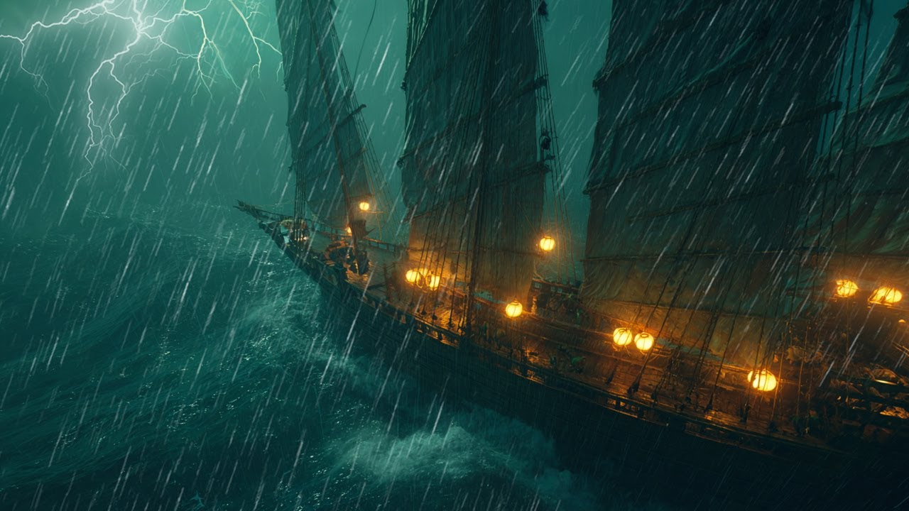 Sleep Peacefully with Thunderstorm Sounds | Heavy Rain & Strong Winds for Deep Rest