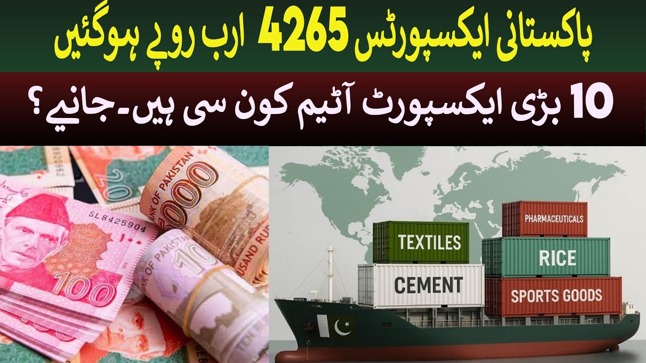 Pakistan exported goods worth Rs. 4.265 Billion | Rich Pakistan