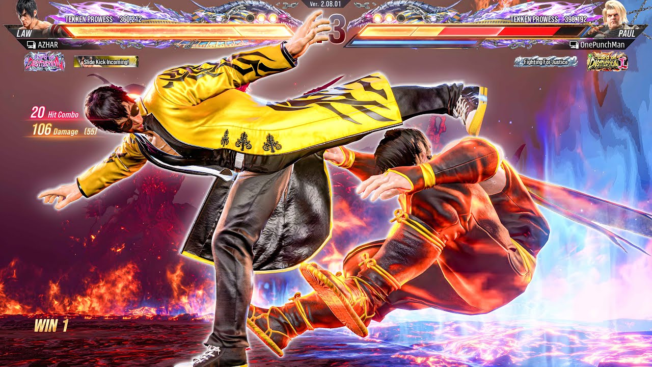 Aggressive Law Makes  Clutch Comeback Against One Punch Man (Paul) – Tekken 8