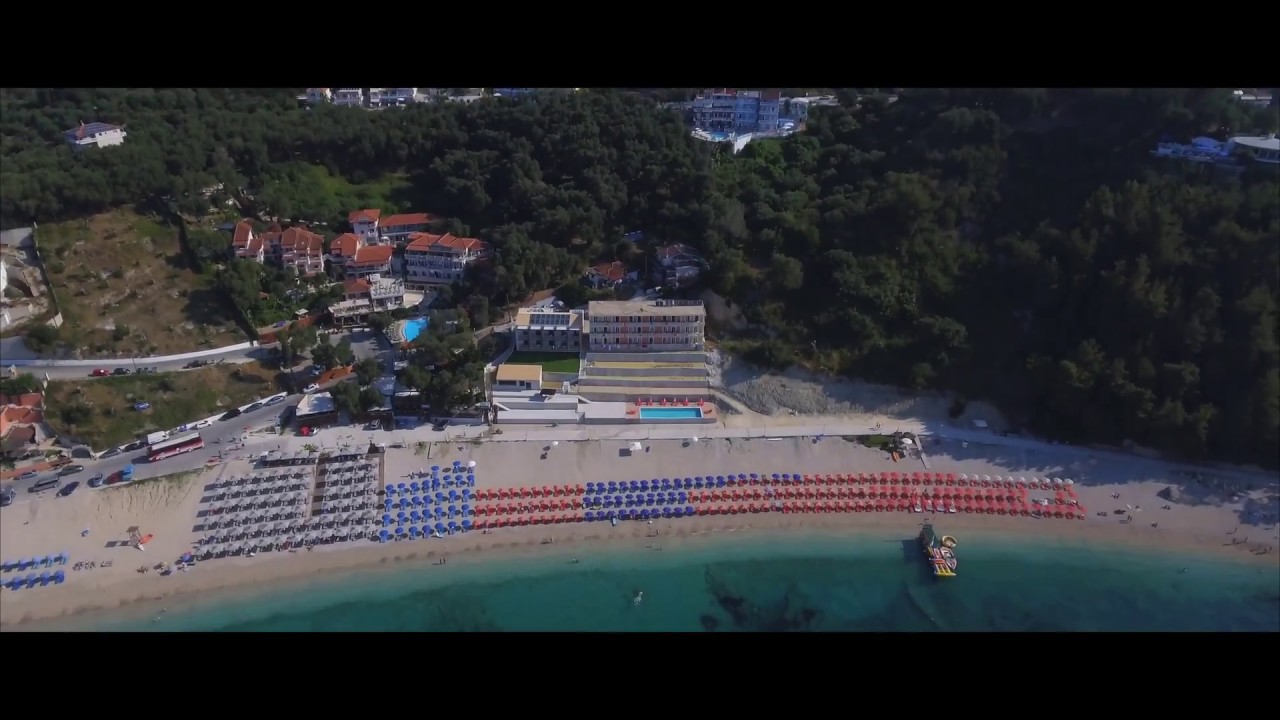 Parga, Greece - Valtos Beach | Aerial view | 4K