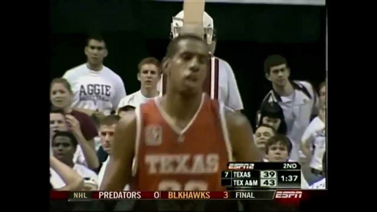 Texas @ Texas A&M Basketball 2006 - Acie Law, The Shot