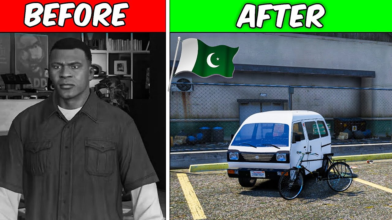 I installed top 10 pakistani mods in GTA 5 (real vs Pakistani)