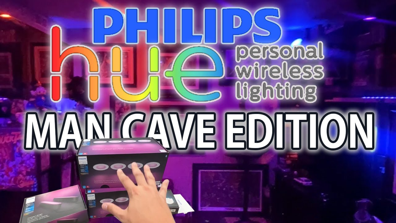 Philips Hue Lights Strips, Hue Go, Hue Bars, Hue Switches. Magical Mancave Edition.