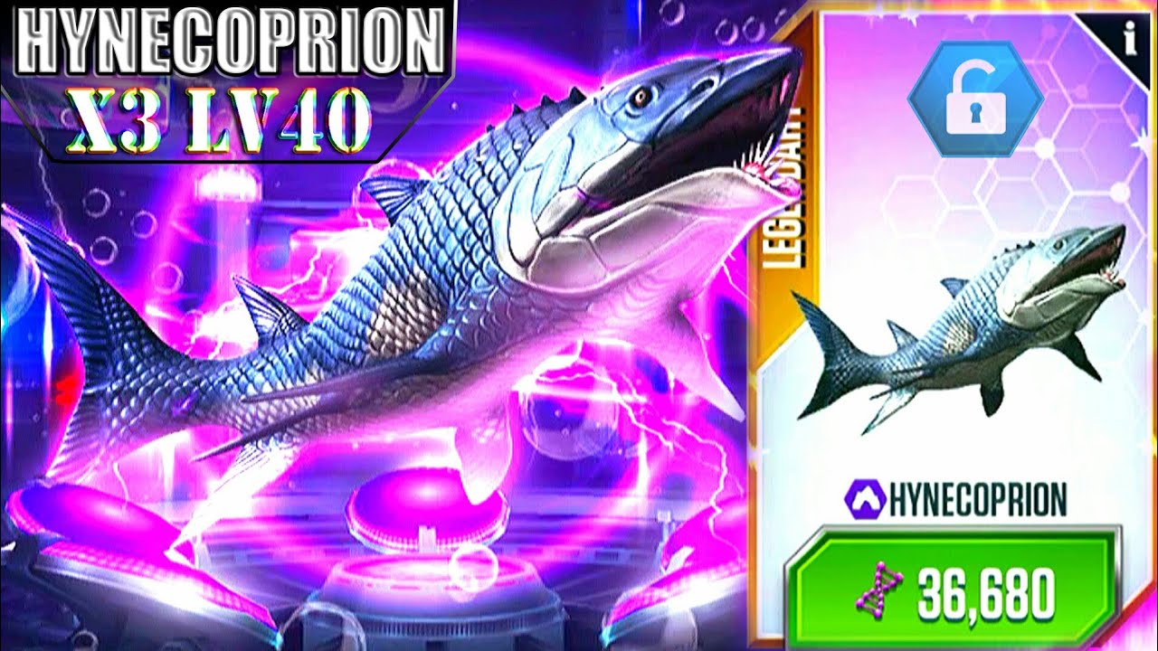 NEW HYBRID HYNECOPRION X3 MAX LEVEL 40 (JURASSIC WORLD).