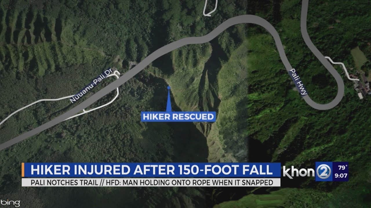 Hiker rescued after 150-foot fall on Pali Trail