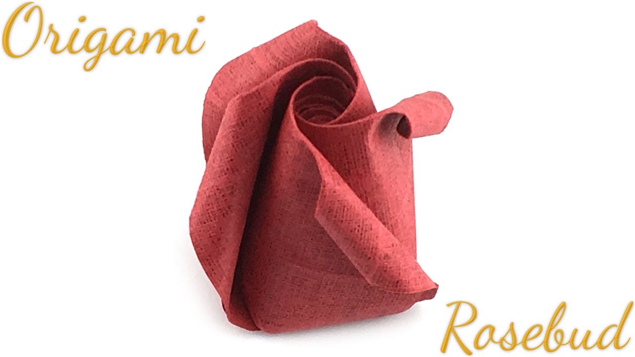 Origami Rosebud (Spiral Rose) Tutorial (Hyo Ahn)
