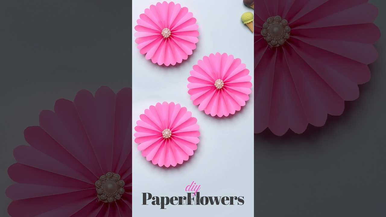 DIY Decorative Paper Flowers 🌷 #paperflower #papercraft #diy