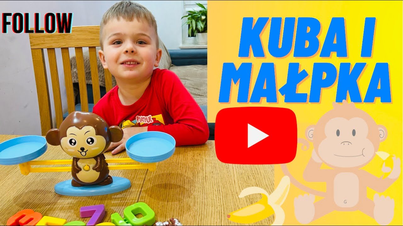 Przygody Kuby - małpka matematyczna , monkey balance toy #learning #maths #kids #toys