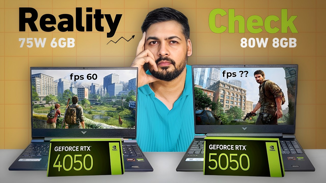 RTX 4050 Vs RTX 5050  Laptop Gaming Test | Ryzen 7 8845HS vs Ryzen 7 260 🔥
