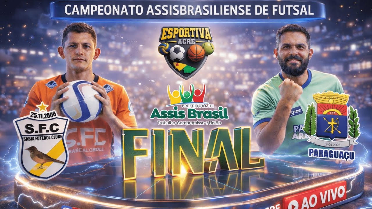 FINAL PART.1 - SABIÁ FC X PARAGUAÇU | Campeonato AssisBrasiliense De Futsal - Assis Brasil