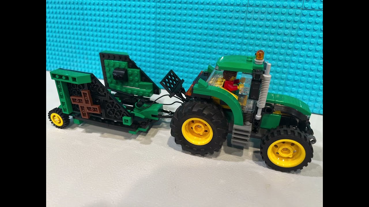 LEGO Tractor and Batwing mower updated version