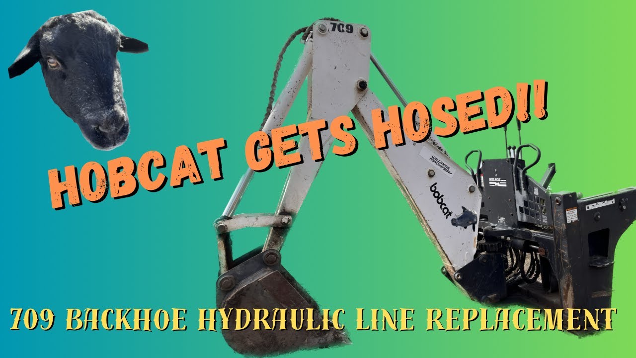 Replacing Hydraulic Hose on 709 Bobcat Backhoe