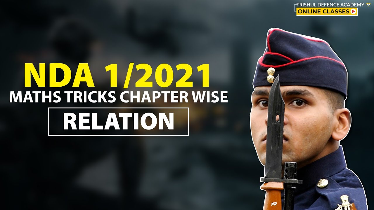 NDA Math Tricks Chapter Wise | Relation | NDA 1 2021 Exam | NDA Math Syllabus