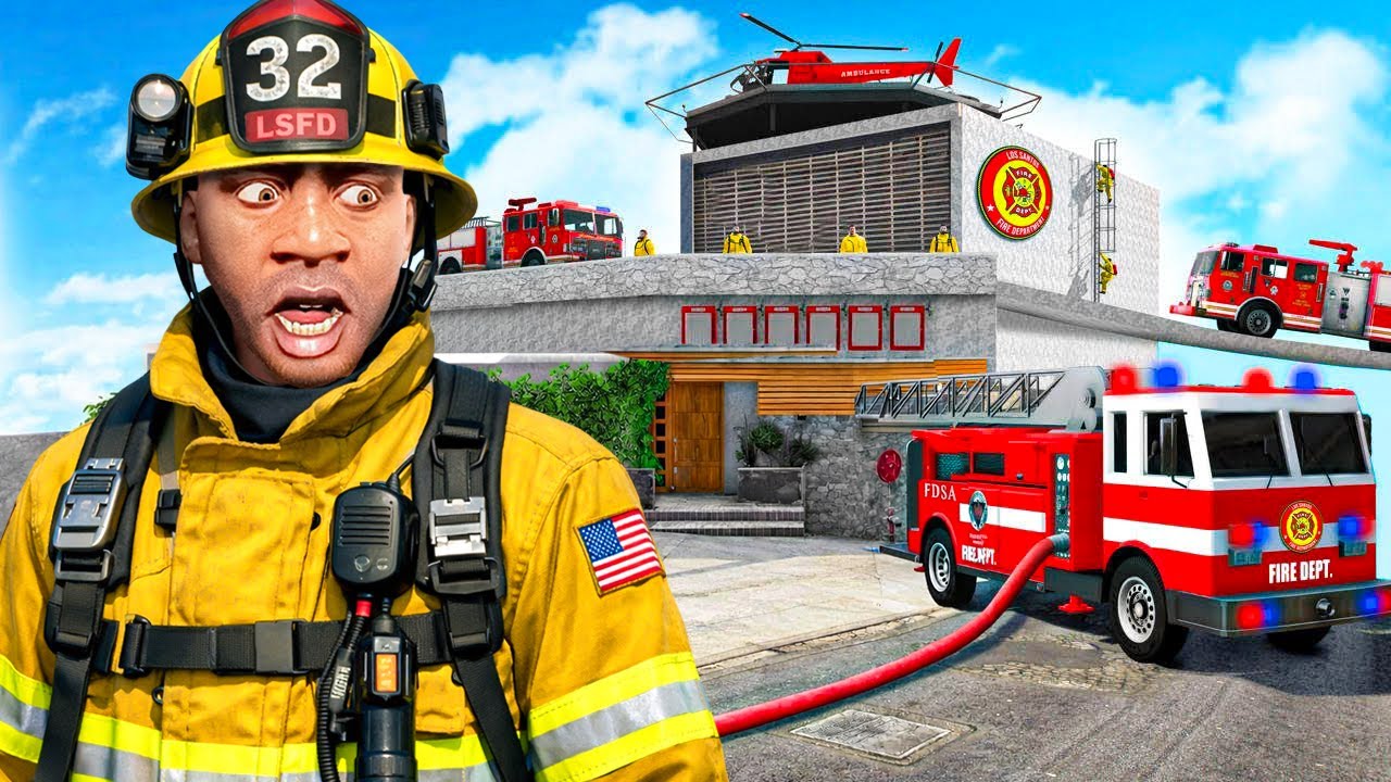 LA MAISON DE FRANKLIN DEVIENT UNE CASERNE DE POMPIER SUR GTA 5 !