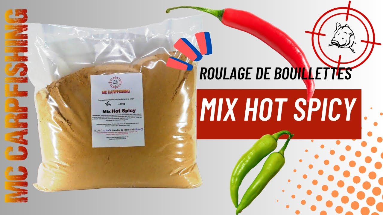 Peche de la carpe: Roulage bouillettes mix HOT SPICY