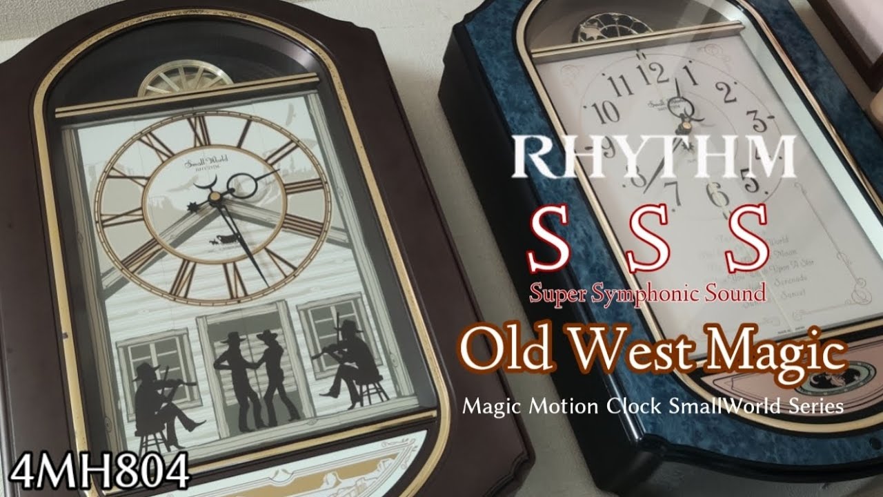 RHYTHM SmallWorld Magic motion clock(4MH804) 「SSS Old West Magic」からくり時計