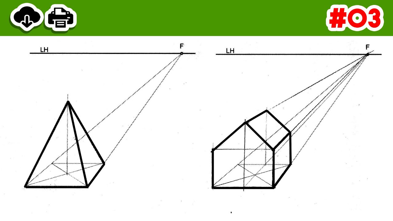 Formas y Rampas en Perspectiva - Lámina 3 - Aprender Perspectiva Cónica.