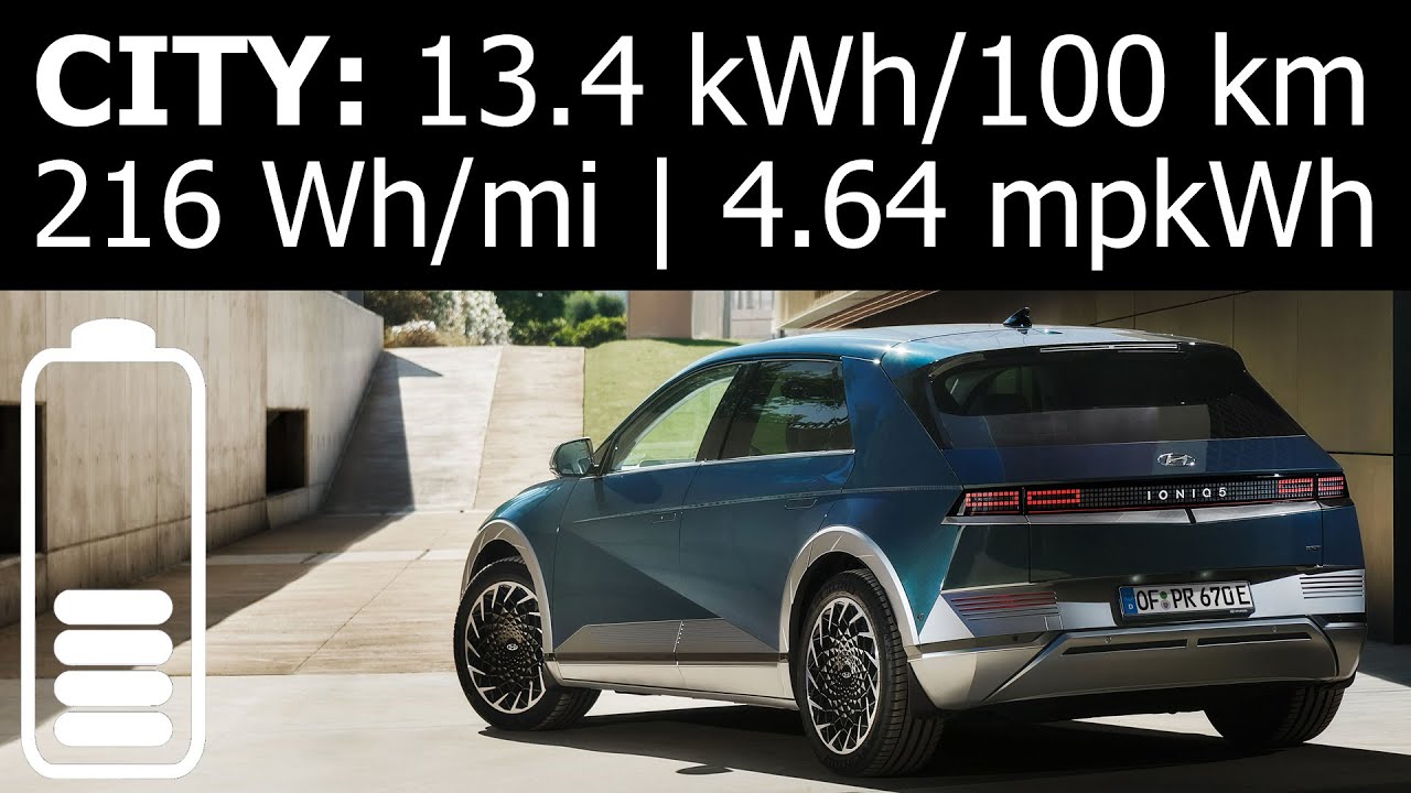 Hyundai IONIQ 5 AWD 73 kWh CITY energy economy consumption real-life test mpkWh urban kWh/100 km