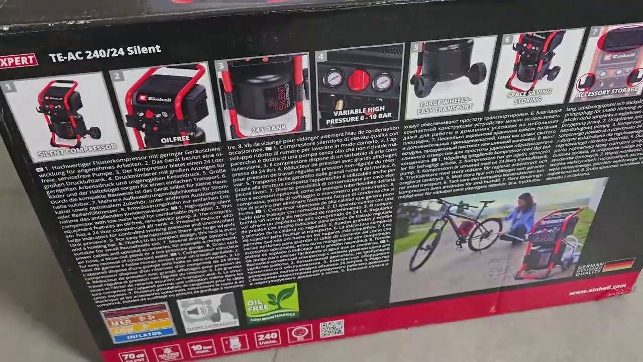 Einhell TE-AC 240/24 Silent unboxing