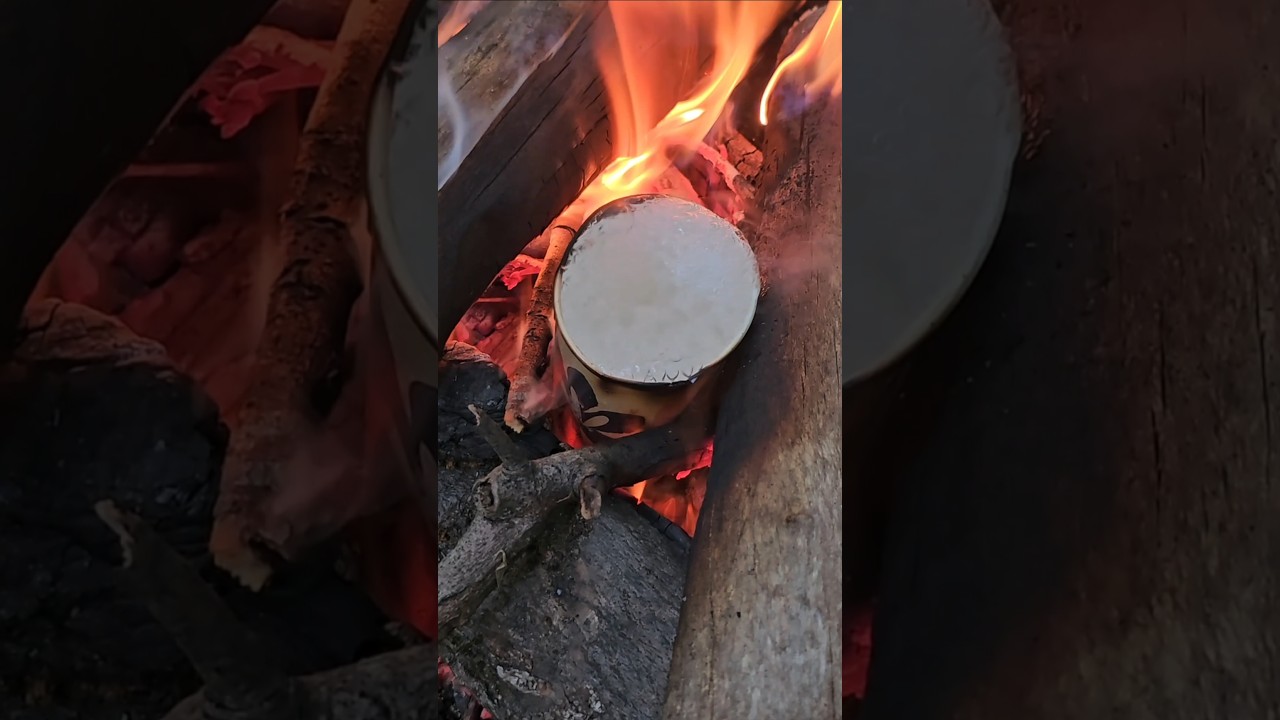 Boiling water in a paper cup