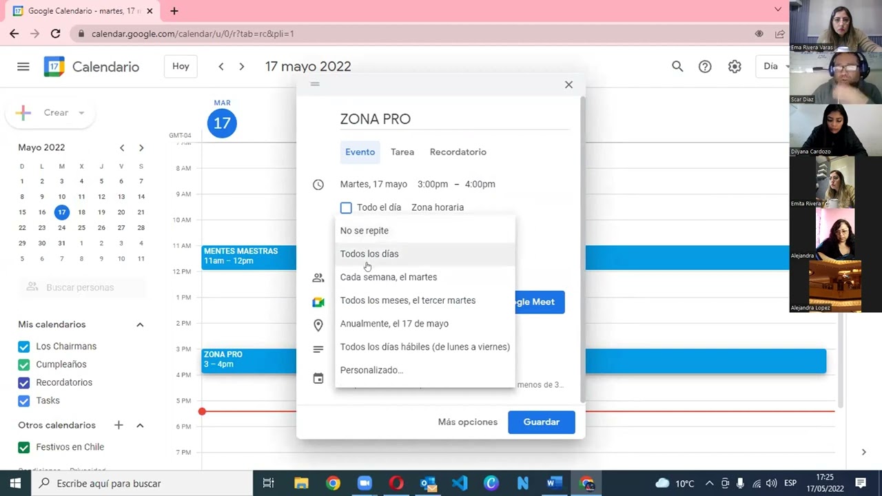 CAPACITACION GOOGLE CALENDAR