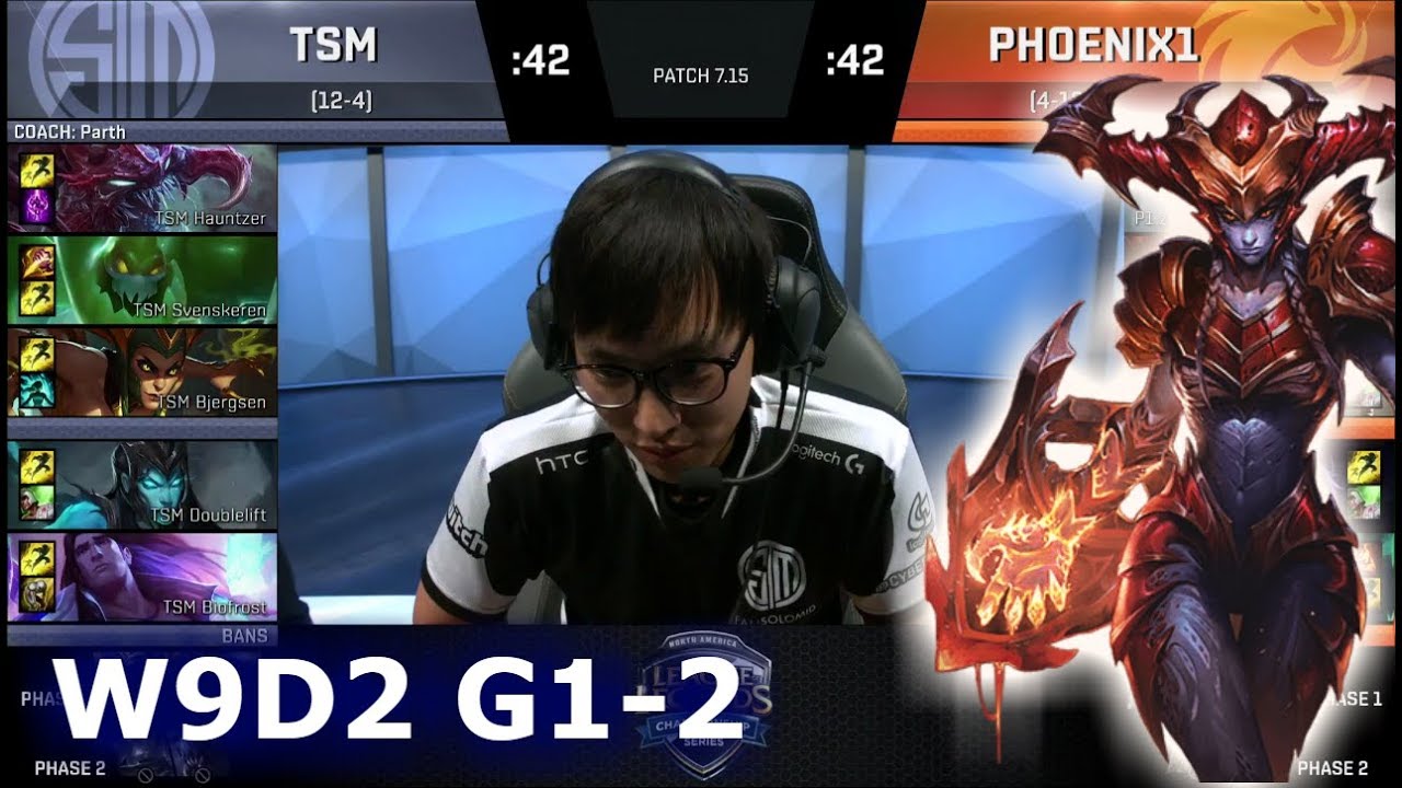 Phoenix1 vs TSM | Game 2 S7 NA LCS Summer 2017 Week 9 Day 2 | P1 vs TSM G2 W9D2