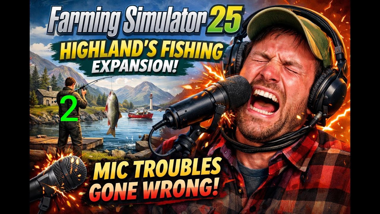 Mic Troubles Gone Wrong... Highland's Fishing Expansion, Farming Simulator 25, Ep. 2...