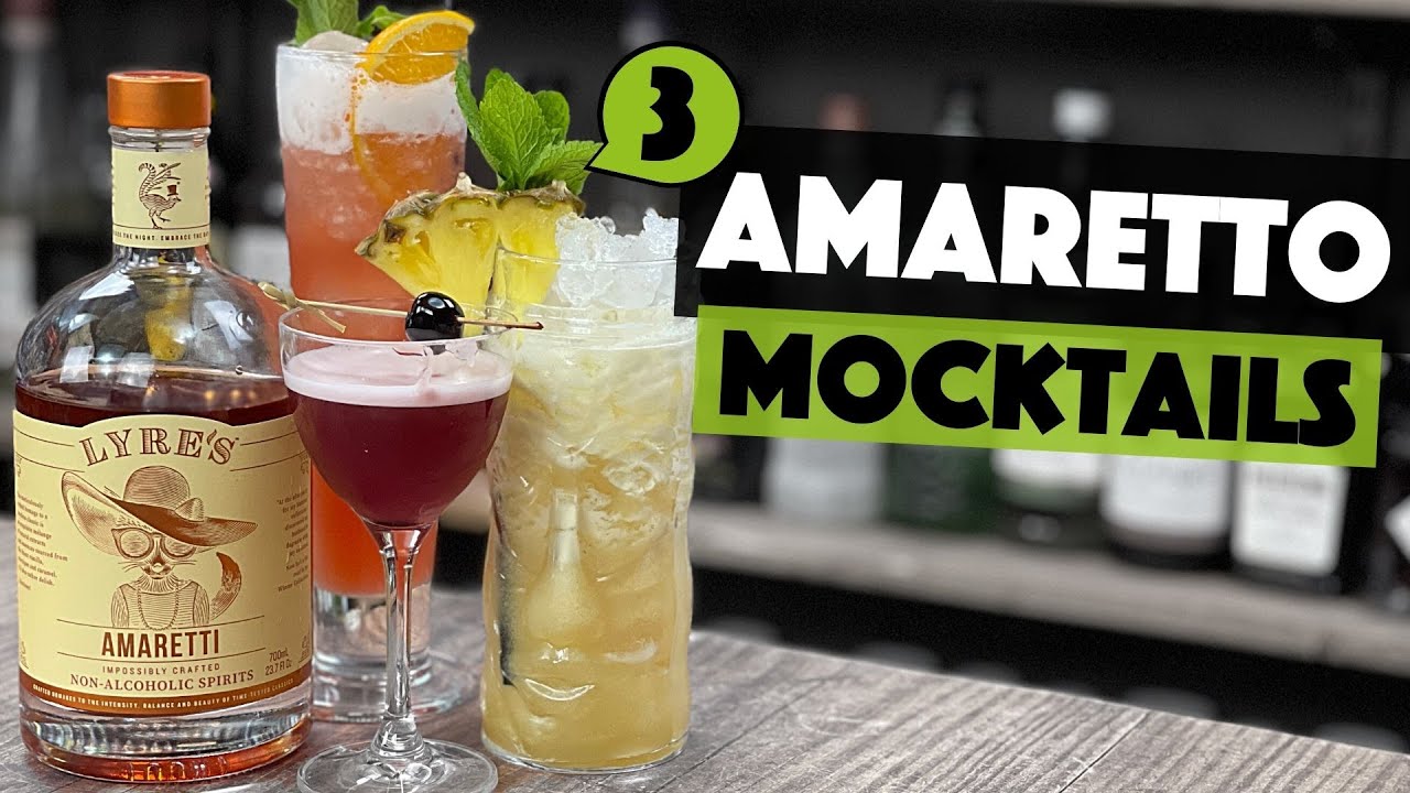 3 Amaretto Non Alcoholic Cocktails | Best Mocktails Recipes for Dry January | Steve the Barman