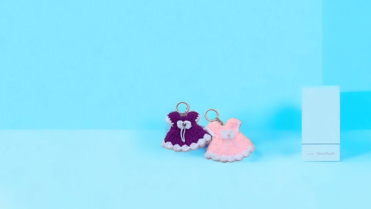 Crochet mini dress keychain-easy | crochet keychain tutorial,crochet dress for dolls #crochet savvy