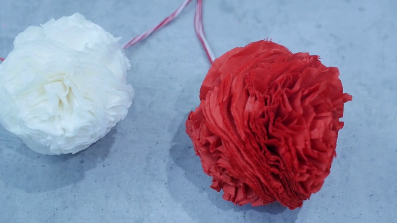 Martisor simplu de facut!Doar din servetele si ata!