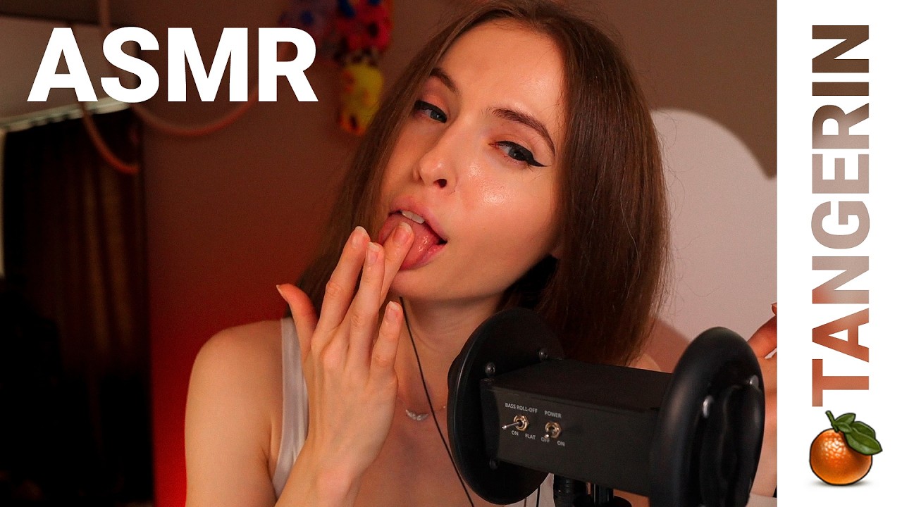 ASMR Spit Painting, Fluffy Mic Scratching & Relaxing Ear Massage | Tangerin