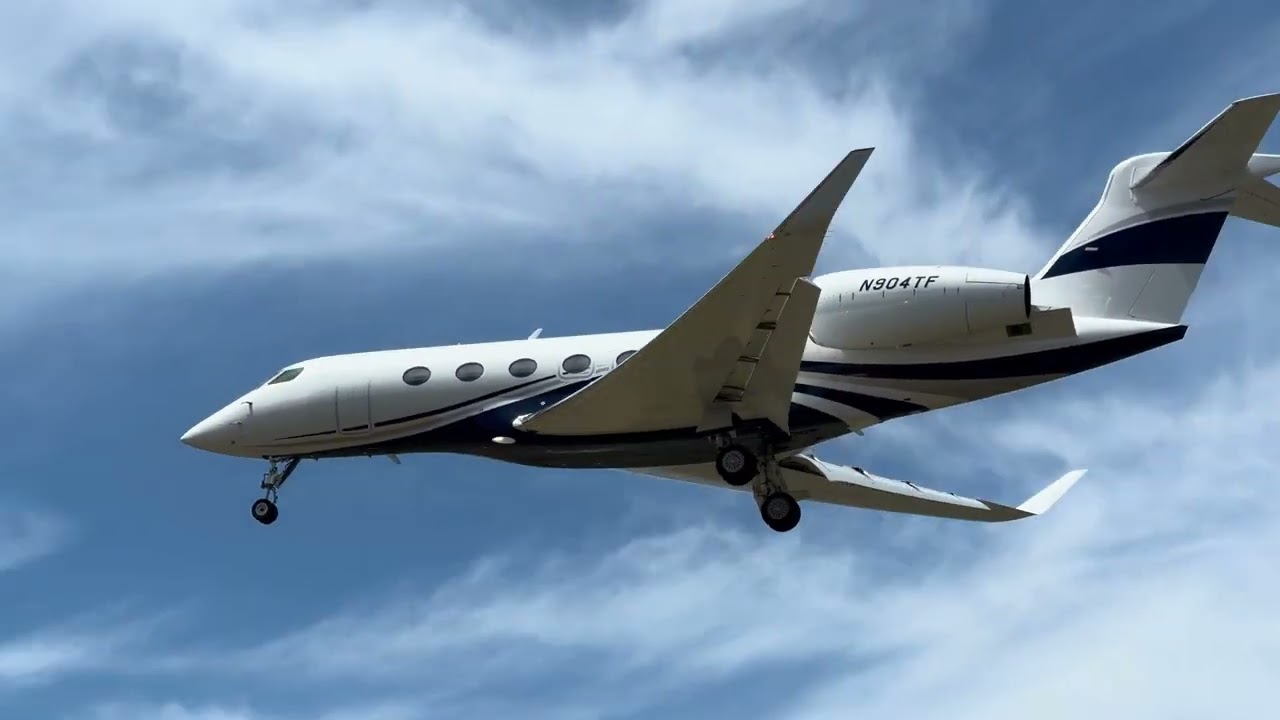 Gulfstream G500 N904TF Arriving at Provo (PVU)